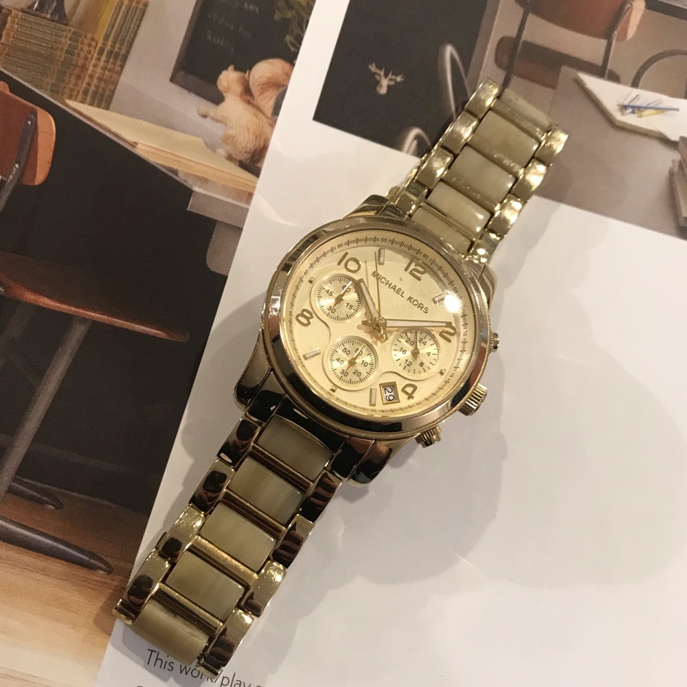 Michael Kors Gold & Ivory Watch
